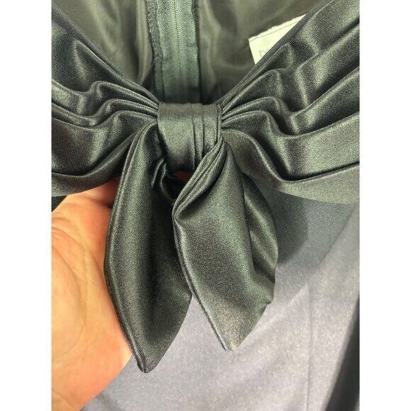 Betsy & Adam Off-Shoulder Black Cocktail Dress With Bow Detail Vintage - Picture 5 of 12